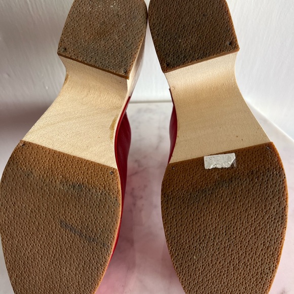 Rachel Comey Bose Red Leather Clog Size 8 Worn Once - Picture 7 of 11